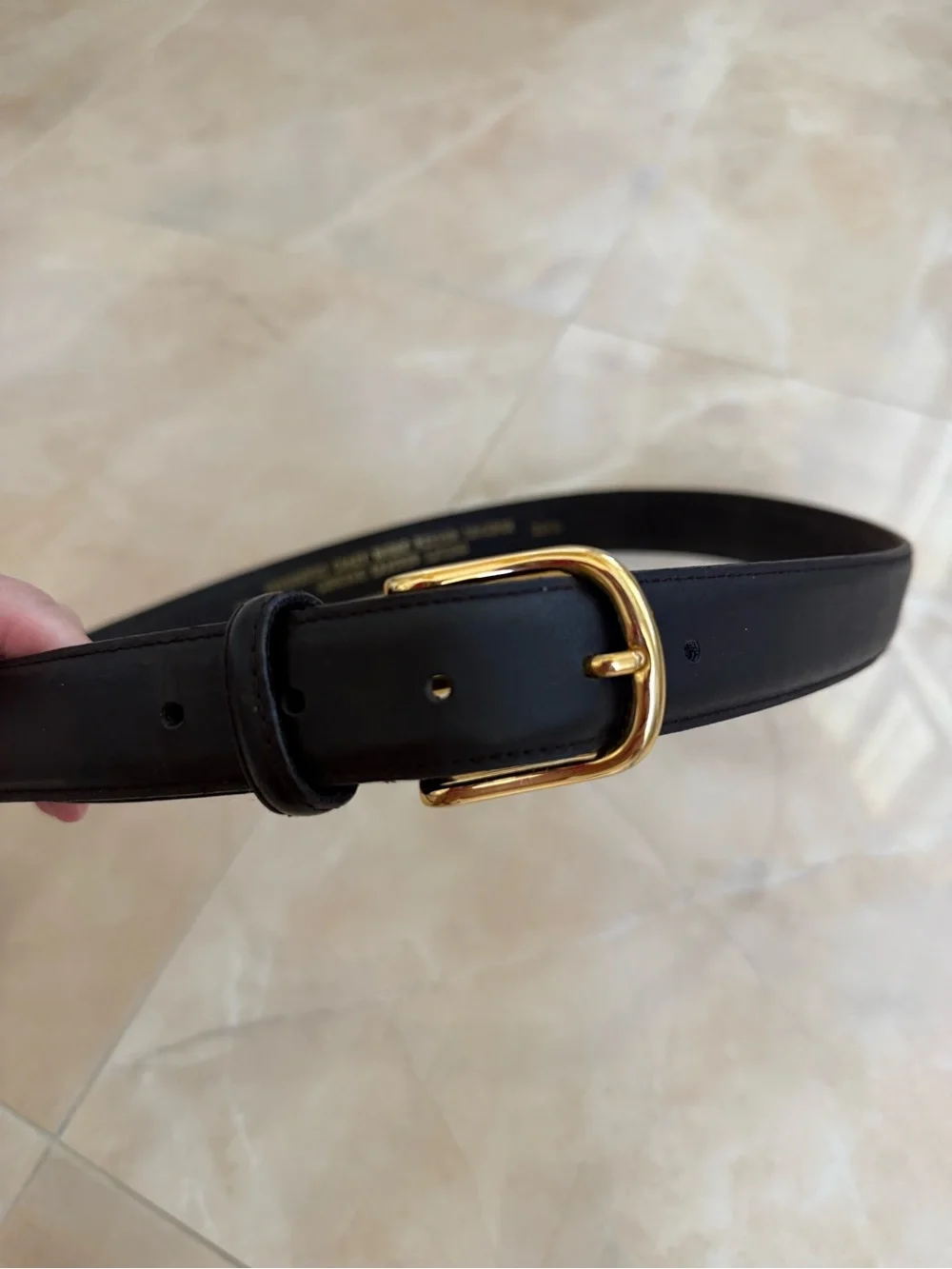 Crazy horse leather belt